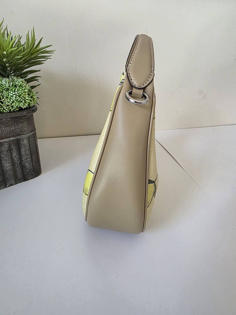 Coach Mini Carmen Lemon Print Coated Canvas Crossbody + Matching Trigger Charm - Picture 4 of 16